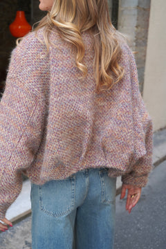 Bouclé Tweed Jacket — Heather Pink