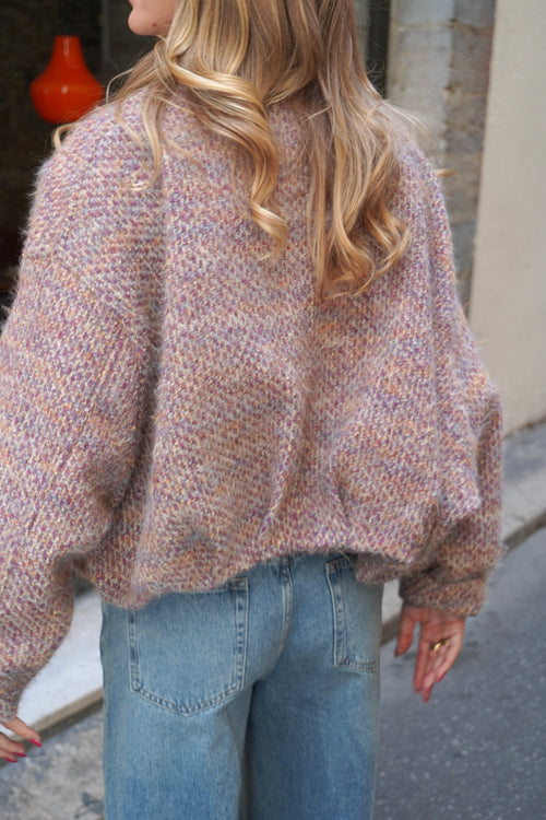Bouclé Tweed Jacket — Heather Pink