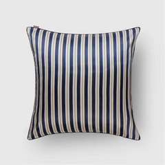 Dream pillowcase with navy blue stripes