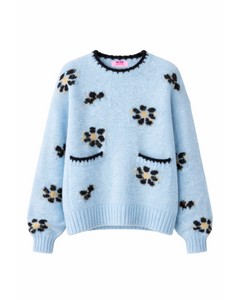 Blue Garden Sweater