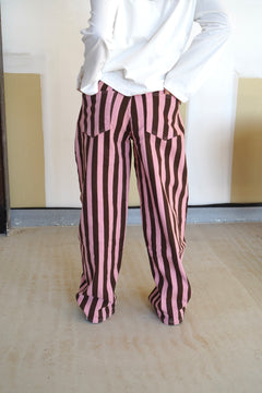 Pink striped jeans