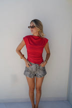 Top Jenna rouge