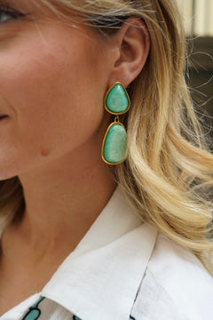 Boucles d'oreilles Palma turquoise