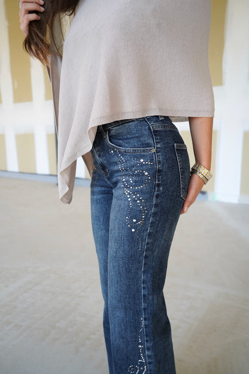 Jean Flare Strass