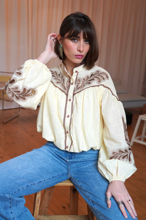 Paloma Beige Blouse