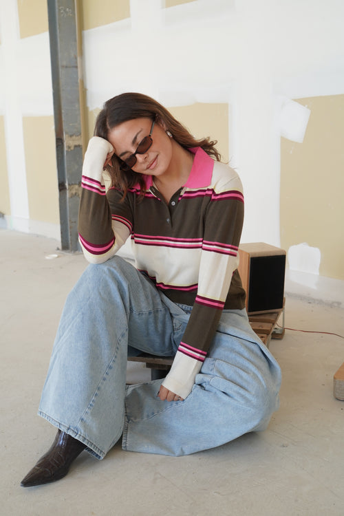 Pull Amber kaki