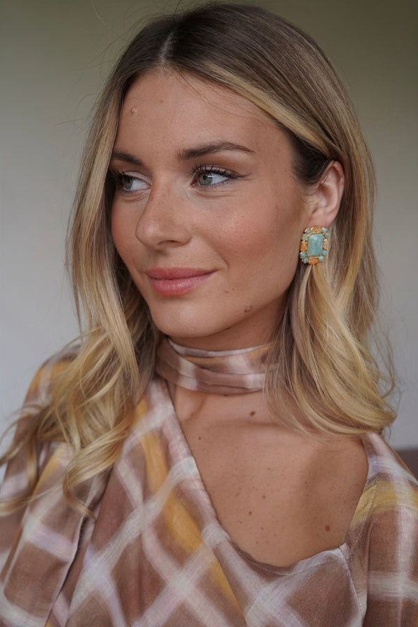 Boucles Céladon Turquoise