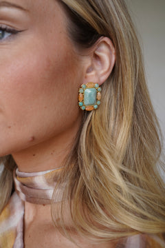 Boucles Céladon Turquoise