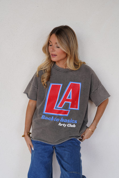 T-shirt sweat LA Gris