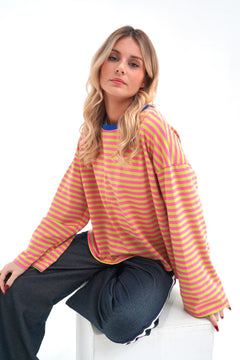 T-shirt Enza col bleu électrique