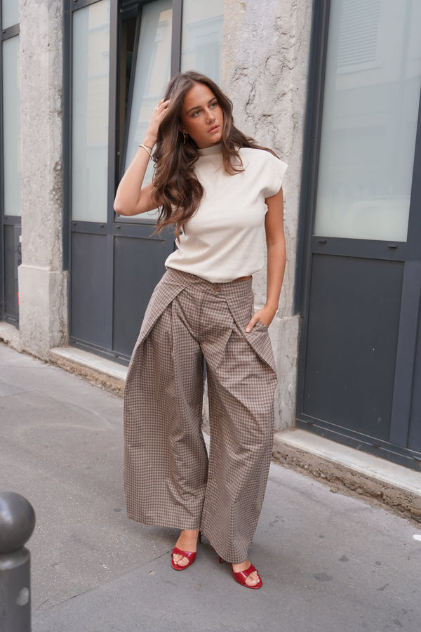 Pantalon Léana Marron
