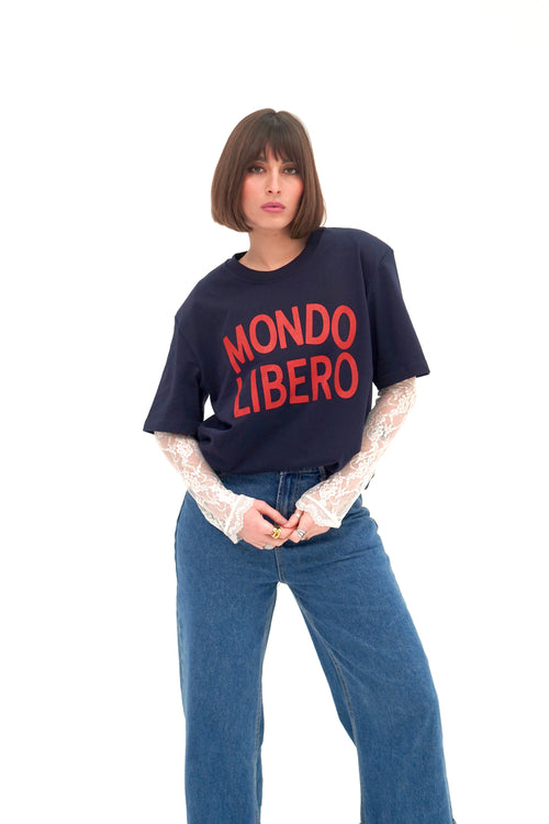 Mondo navy blue t-shirt