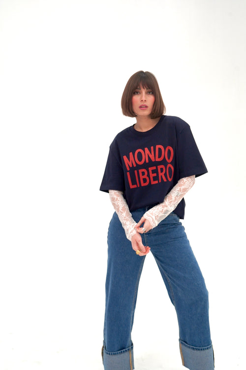 Mondo navy blue t-shirt