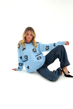 Blue Garden Sweater
