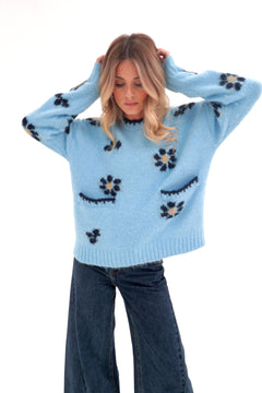 Blue Garden Sweater