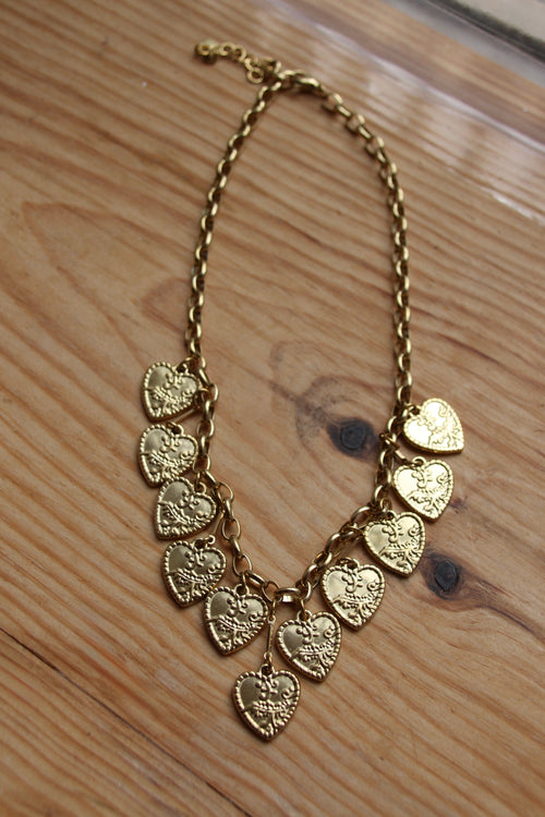 multi-pendant heart necklace