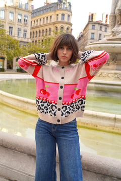 Cherry on the Cake beige cardigan