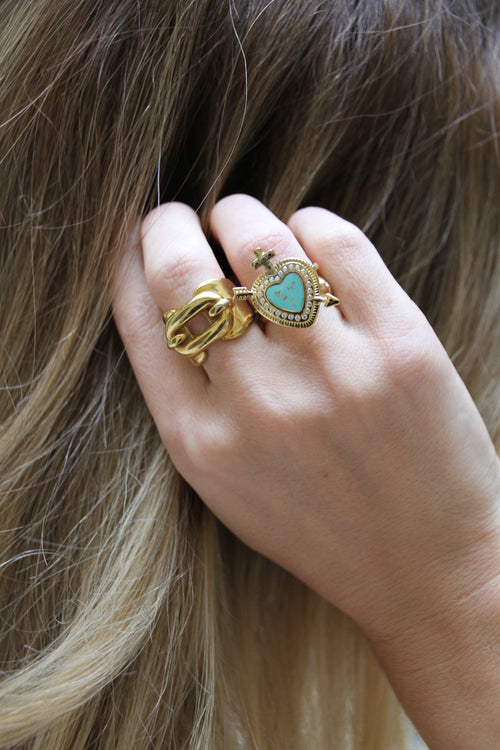 Bague Cupidon Turquoise