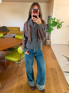 Gilet Gris/choco