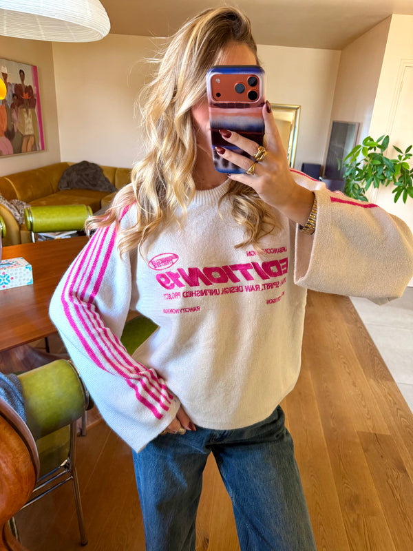 Pull Édition19 blanc