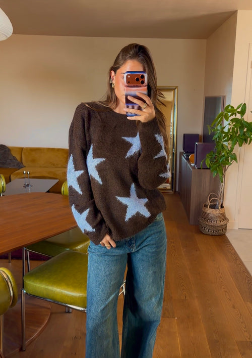Pull étoile marron