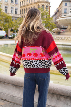 Cherry on the cake burgundy vest