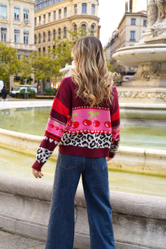 Cherry on the cake burgundy vest