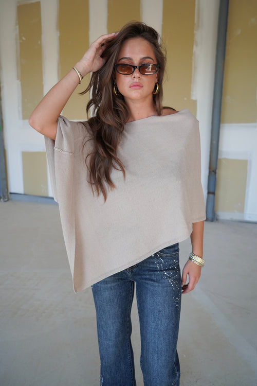 Taupe Pearl Top
