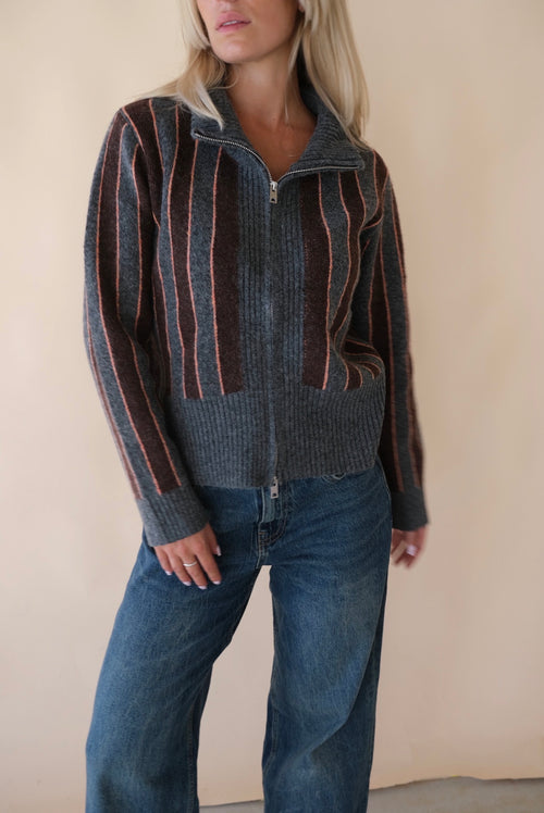 Gilet Gris/choco