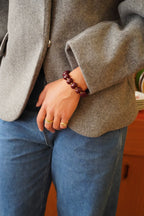 Bracelet Perles Bordeaux