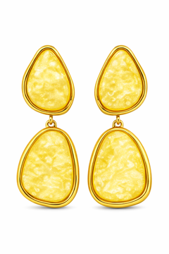 Boucles d'oreilles Palma jaune