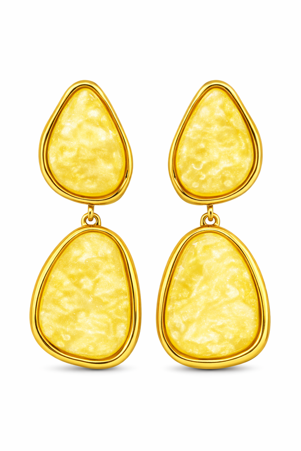 Boucles d'oreilles Palma jaune