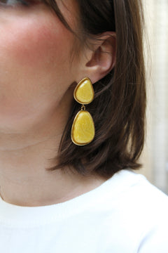 Boucles d'oreilles Palma jaune