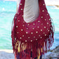 sac à main clouté rouge