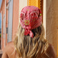 Bandana brodé rose orangé