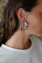 Boucles Double Loop argent