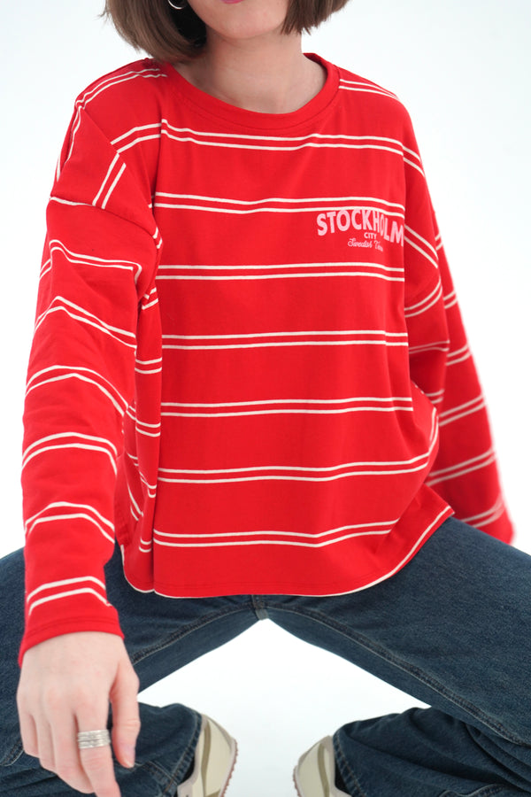 T-shirt Stockholm rouge