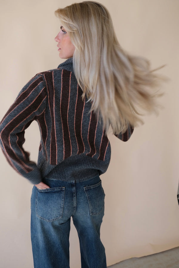 Gilet Gris/choco