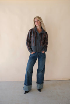Gilet Gris/choco