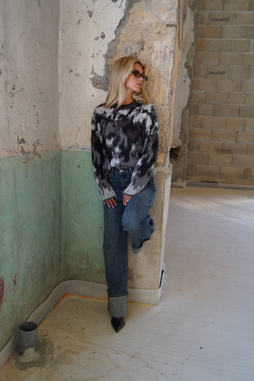 Pull Moha dégradé gris