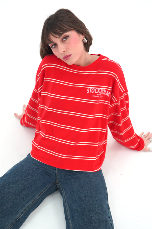 T-shirt Stockholm rouge