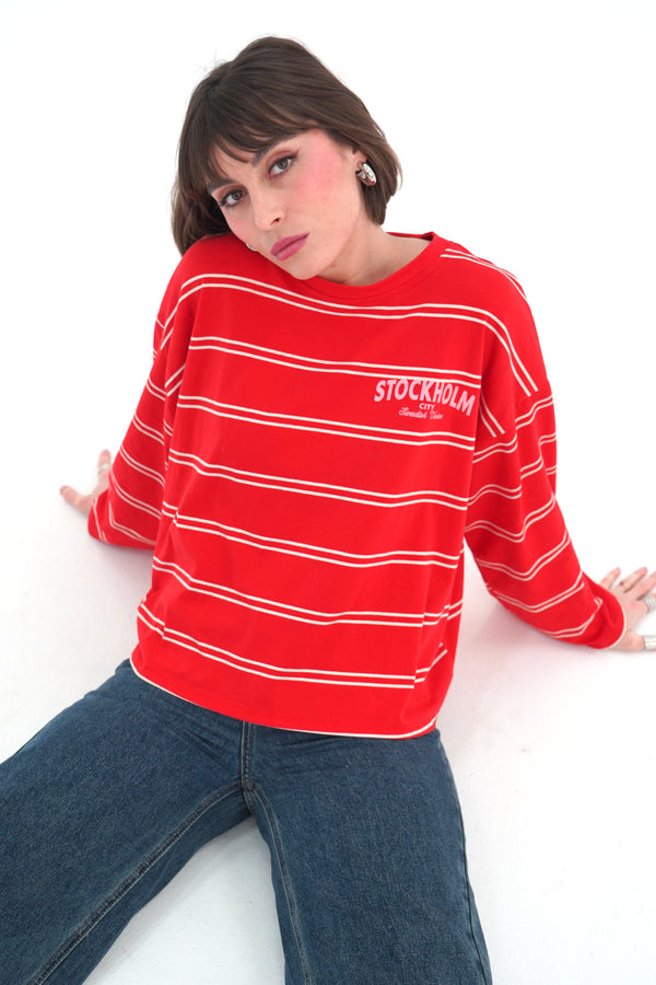 T-shirt Stockholm rouge