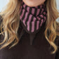 Arthur scarf, pink/chocolate 