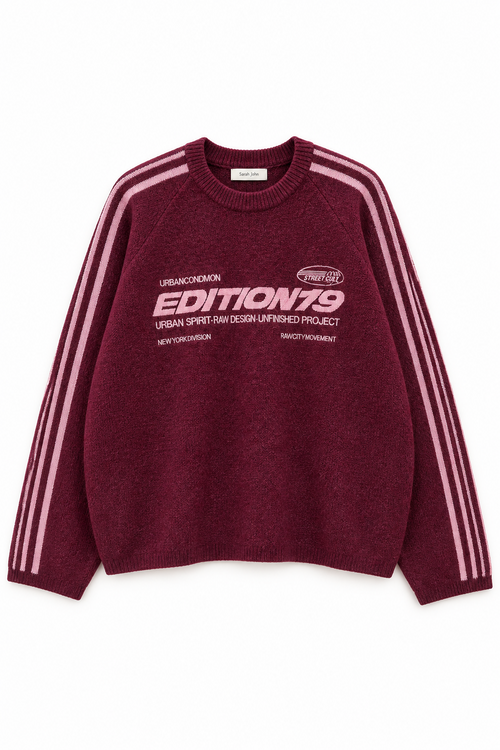 Pull Édition19 bordeaux
