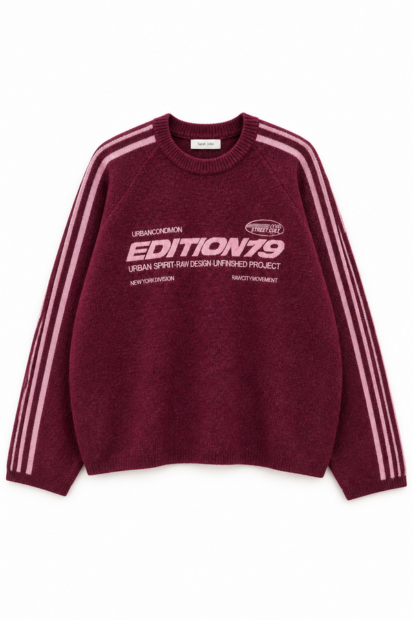 Pull Édition19 bordeaux