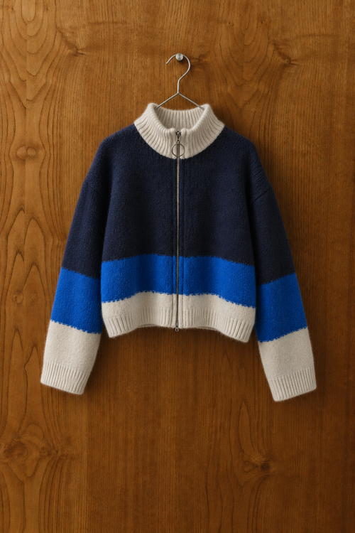 blue striped sweater