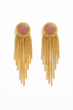 rose gold stone earrings