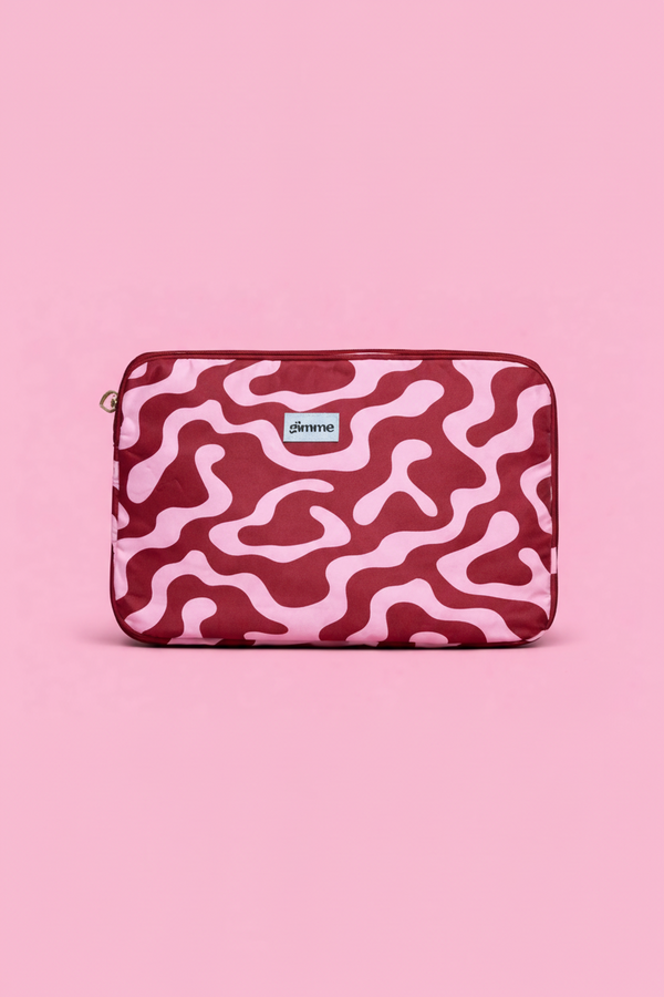 burgundy bubble laptop sleeve