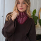 Arthur scarf, burgundy/pink