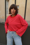 Enza T-shirt with red collar
